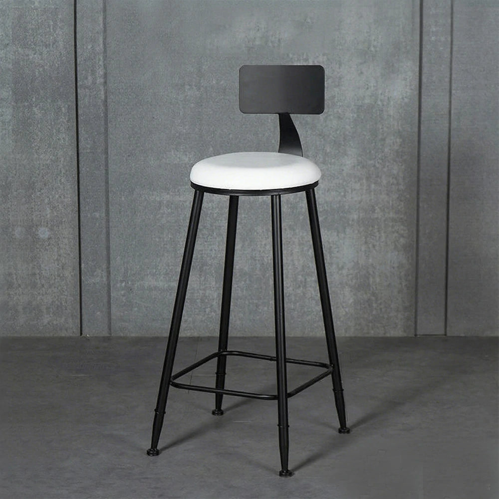 SOLARA Dining Chair 90/100cm Leather Upholstery with High-Density Foam, Sturdy Frame, Comfortable Load-Bearing Design - White