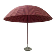 SOLARA Outdoor Central Pole Umbrella - 2.5m Round Canopy with Fade-Resistant Fabric, Strong Wind Stability, Sunshade & Rain Protection, 40kg Marble Base Included - Red