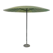 SOLARA Outdoor Central Pole Umbrella - 3m Round Canopy with Fade-Resistant Fabric, Stable Wind Support, Sunshade & Rain Protection, Marble Base Included - Green