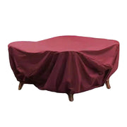 SOLARA Outdoor Table & Chair Rain Cover - 120/160/200cm Waterproof Oxford Fabric with Protective Rubber Backing, All-Weather Outdoor Protection - Wine Red