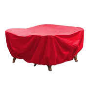 SOLARA Outdoor Table & Chair Rain Cover - 120/160/200cm Waterproof Oxford Fabric with Protective Rubber Backing, All-Weather Outdoor Protection -  Red