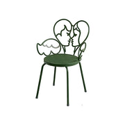 SOLARA Outdoor Dining Chair Lightweight Aluminium Frame Rust-Resistant Finish Romantic Backrest Design - Green