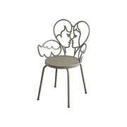 SOLARA Outdoor Dining Chair Lightweight Aluminium Frame Rust-Resistant Finish Romantic Backrest Design - Grey