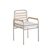SOLARA Outdoor Aluminium Lounge Chair - Powder-Coated Alloy Frame with Waterproof Cushioned Seat, Breathable Quick-Dry Fabric, Modern Patio Armchair - White