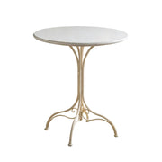 SOLARA Dining Table - Vintage French Style Design, Spacious Tabletop with Sturdy Iron Legs, Patio Balcony Indoor Dining Table
