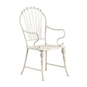 SOLARA Dining Chair - Vintage French Style Design, Spacious Tabletop with Sturdy Iron Legs, Patio Balcony Indoor Dining Table