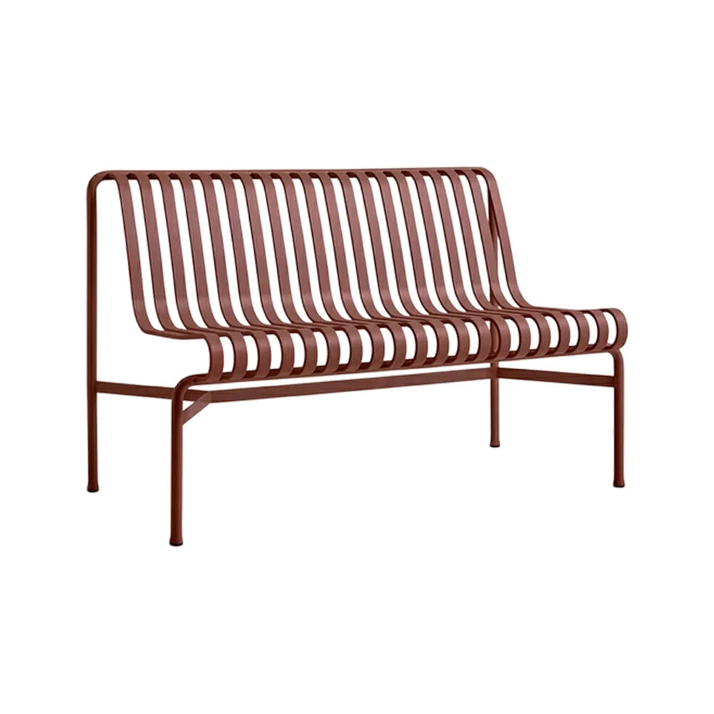 SOLARA Outdoor Metal Seating Collection - Bench, Lounger, Bar Stool & Dining Chair, Heavy-Duty Steel Frame, Weather-Resistant Finish - Wine