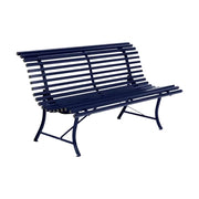 SOLARA 150/200cm Outdoor Bench - High-Strength Iron Frame, Weather-Resistant Coating, Modern Curved Design, Perfect for Gardens, Patios & Commercial Spaces - Blue
