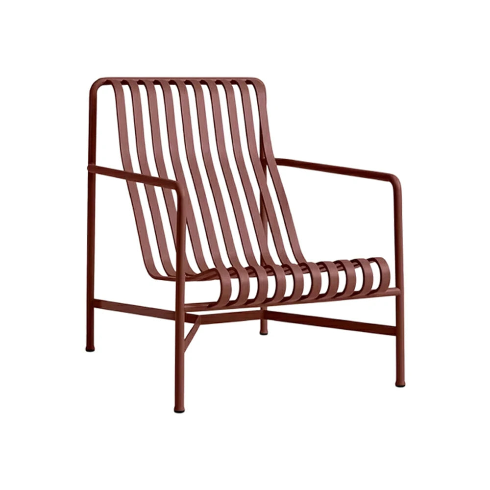 SOLARA Outdoor Metal Seating Collection - Bench, Lounger, Bar Stool & Dining Chair, Heavy-Duty Steel Frame, Weather-Resistant Finish - Wine