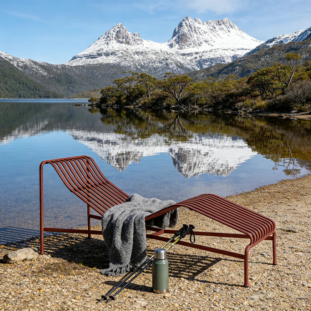 SOLARA Outdoor Metal Seating Collection - Bench, Lounger, Bar Stool & Dining Chair, Heavy-Duty Steel Frame, Weather-Resistant Finish - Wine