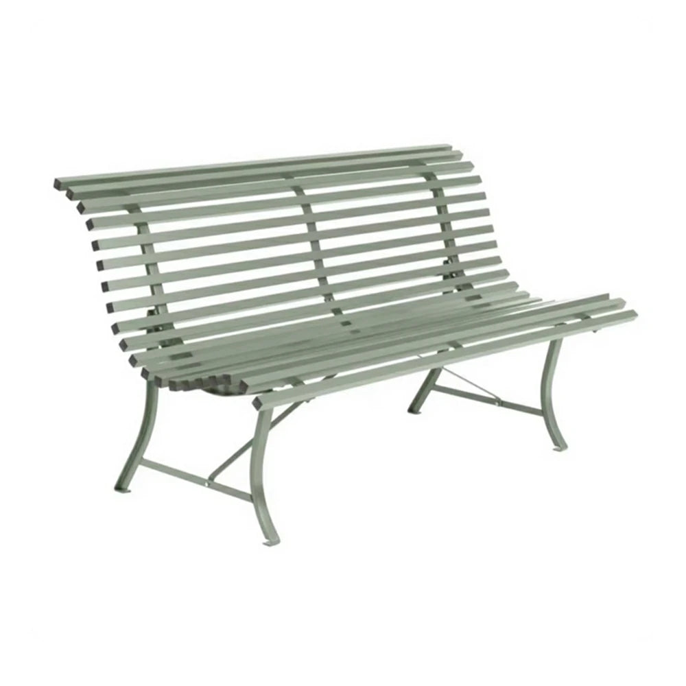 SOLARA 150/200cm Outdoor Bench - High-Strength Iron Frame, Weather-Resistant Coating, Modern Curved Design, Perfect for Gardens, Patios & Commercial Spaces - Green