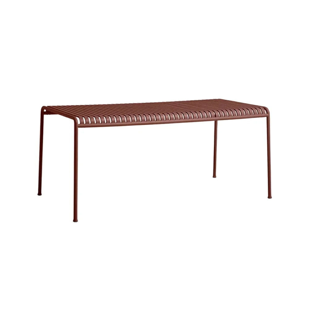 SOLARA Outdoor Metal Furniture Collection - Coffee Table, Long Table, Low Table & Dining Table, Heavy-Duty Steel Frame, Weather-Resistant Finish - Wine