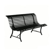 SOLARA 150/200cm Outdoor Bench - High-Strength Iron Frame, Weather-Resistant Coating, Modern Curved Design, Perfect for Gardens, Patios & Commercial Spaces - Black