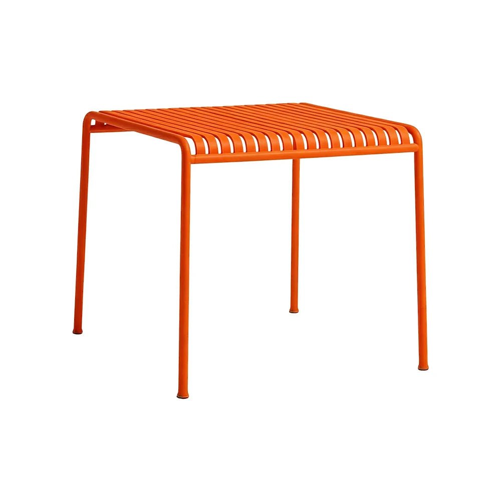 SOLARA Outdoor Metal Furniture Collection - Coffee Table, Long Table, Low Table & Dining Table, Heavy-Duty Steel Frame, Weather-Resistant Finish - Orange