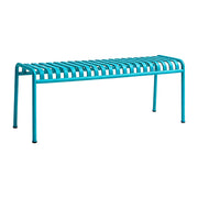SOLARA Outdoor Metal Seating Collection - Bench, Lounger, Bar Stool & Dining Chair, Heavy-Duty Steel Frame, Weather-Resistant Finish - Light Blue