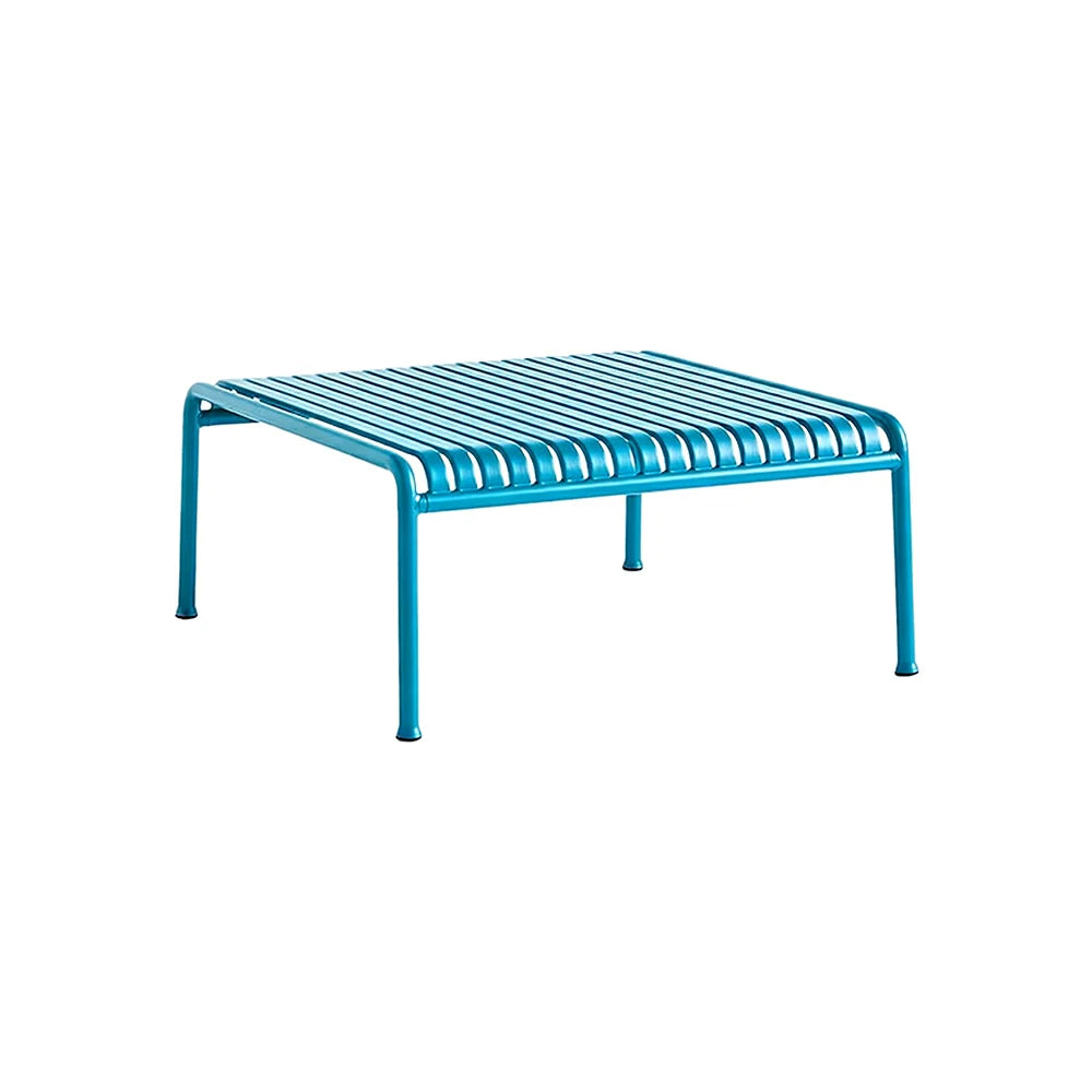 SOLARA Outdoor Metal Furniture Collection - Coffee Table, Long Table, Low Table & Dining Table, Heavy-Duty Steel Frame, Weather-Resistant Finish - Light Blue