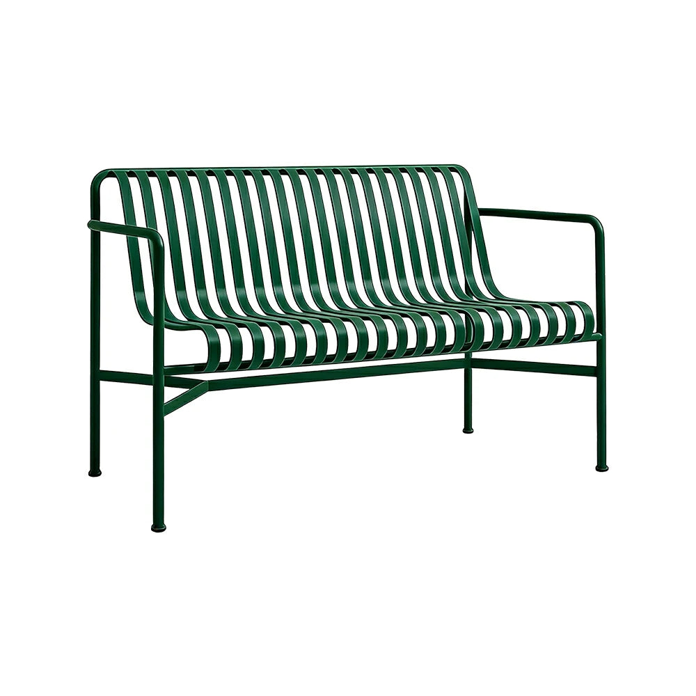 SOLARA Outdoor Metal Furniture Collection - Dining Table, Dining Chair & Lounger, Heavy-Duty Steel Frame, Weather-Resistant Finish - Green