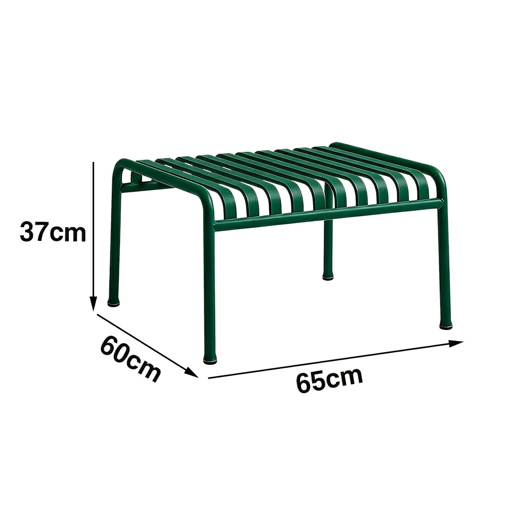 SOLARA Outdoor Metal Furniture Collection - Dining Table, Dining Chair & Lounger, Heavy-Duty Steel Frame, Weather-Resistant Finish - Green