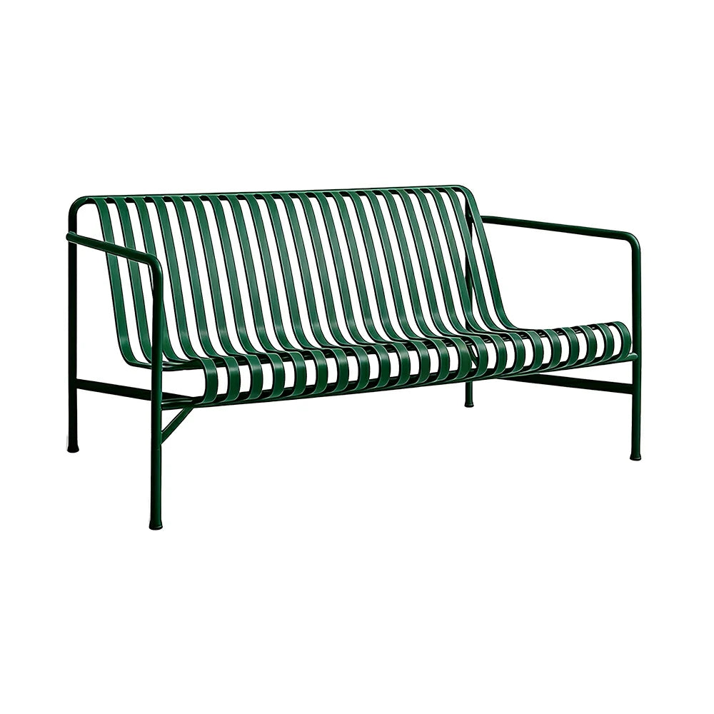 SOLARA Outdoor Metal Furniture Collection - Dining Table, Dining Chair & Lounger, Heavy-Duty Steel Frame, Weather-Resistant Finish - Green