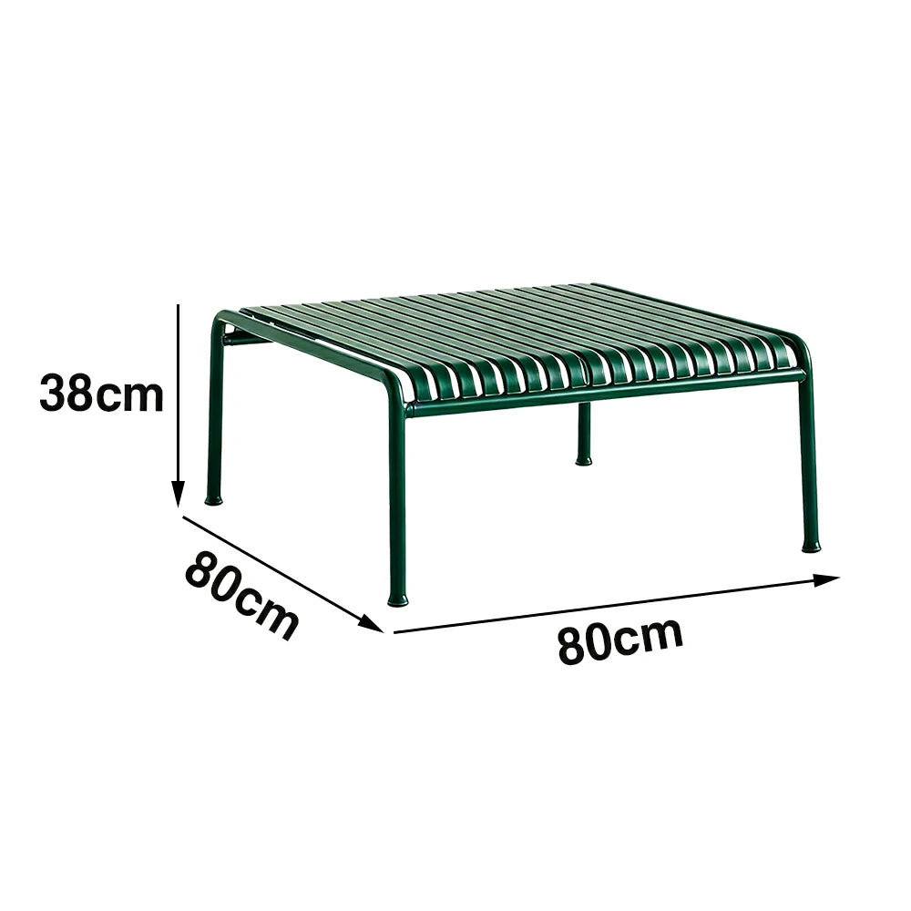 SOLARA Outdoor Metal Furniture Collection - Dining Table, Dining Chair & Lounger, Heavy-Duty Steel Frame, Weather-Resistant Finish - Green
