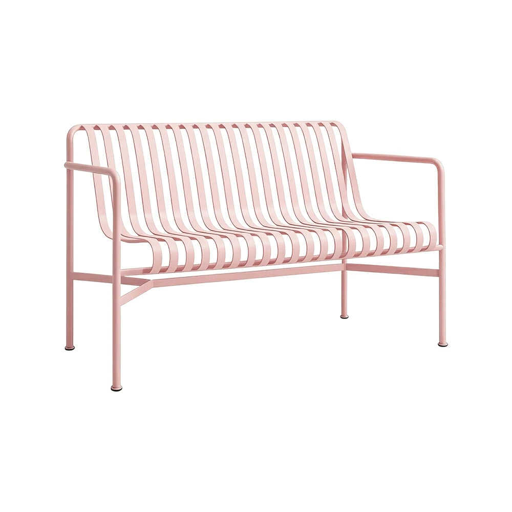 SOLARA Outdoor Metal Furniture Collection - Dining Table, Dining Chair & Lounger, Heavy-Duty Steel Frame, Weather-Resistant Finish - Pink