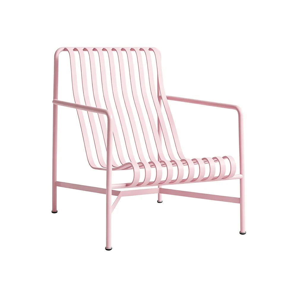 SOLARA Outdoor Metal Furniture Collection - Dining Table, Dining Chair & Lounger, Heavy-Duty Steel Frame, Weather-Resistant Finish - Pink
