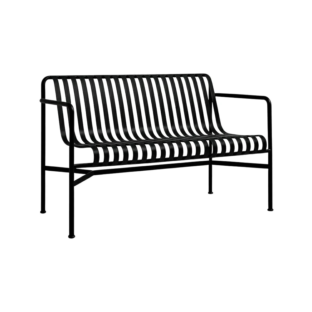 SOLARA Outdoor Metal Furniture Collection - Dining Table, Dining Chair & Lounger, Heavy-Duty Steel Frame, Weather-Resistant Finish - Black