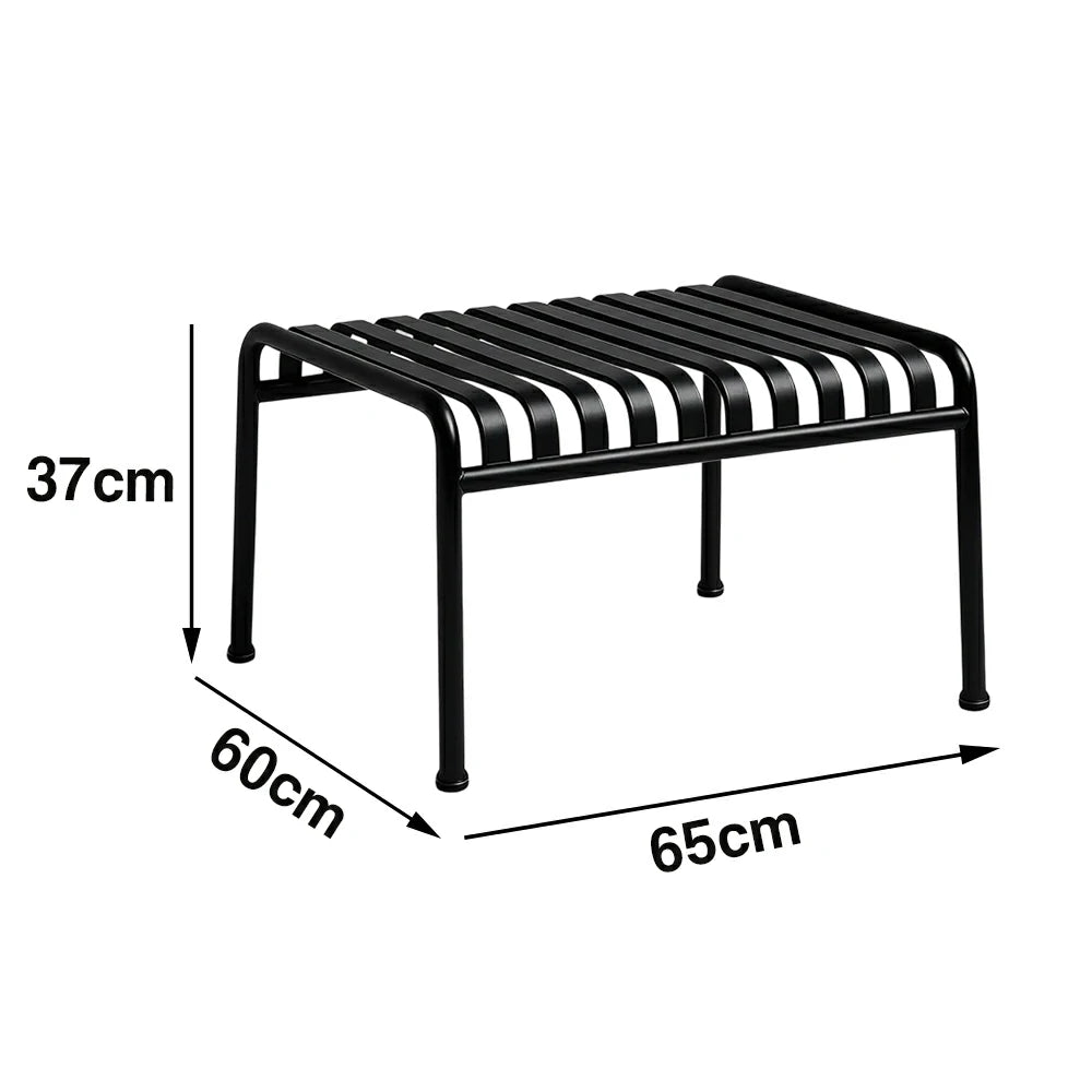 SOLARA Outdoor Metal Furniture Collection - Dining Table, Dining Chair & Lounger, Heavy-Duty Steel Frame, Weather-Resistant Finish - Black