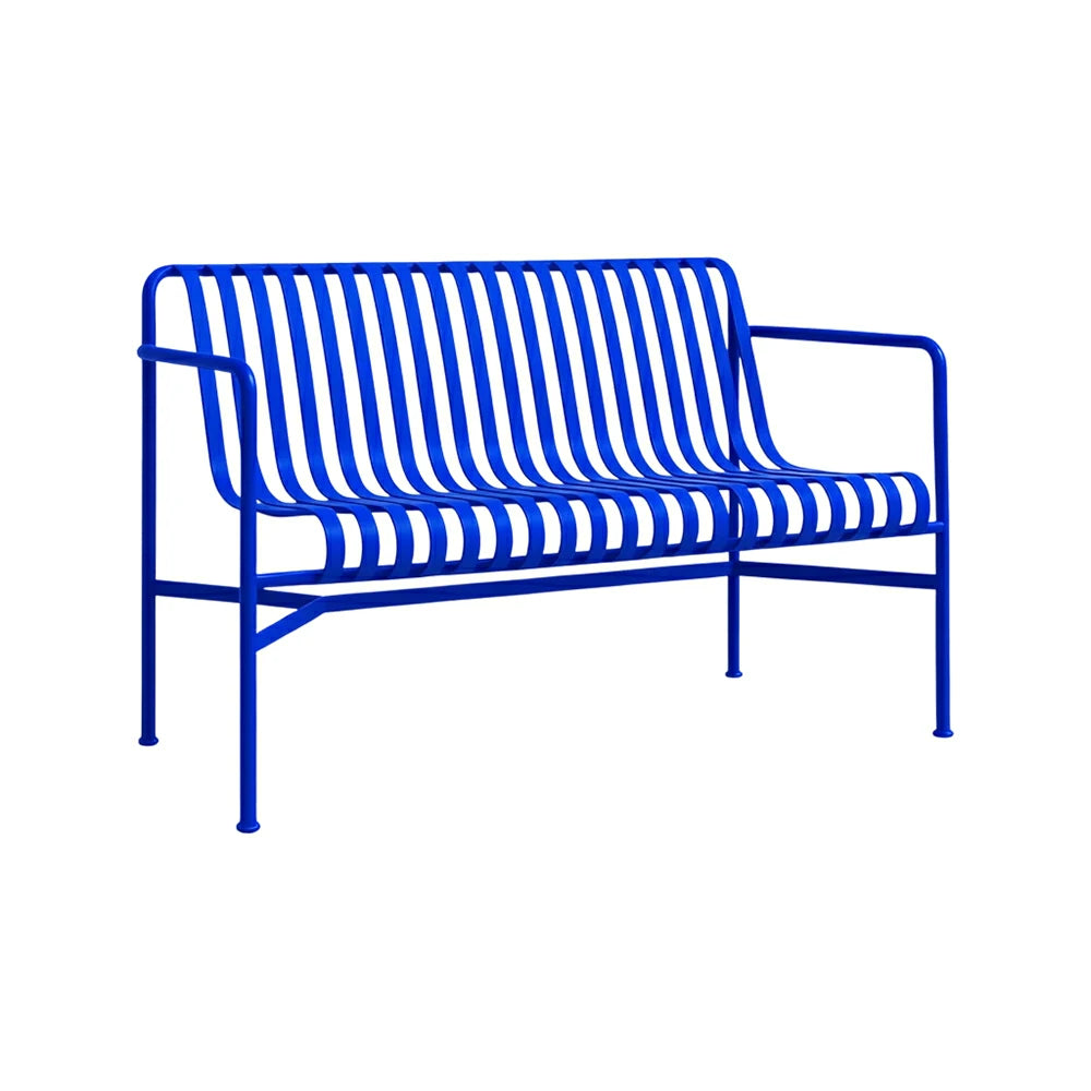 SOLARA Outdoor Metal Furniture Collection - Dining Table, Dining Chair & Lounger, Heavy-Duty Steel Frame, Weather-Resistant Finish - Blue