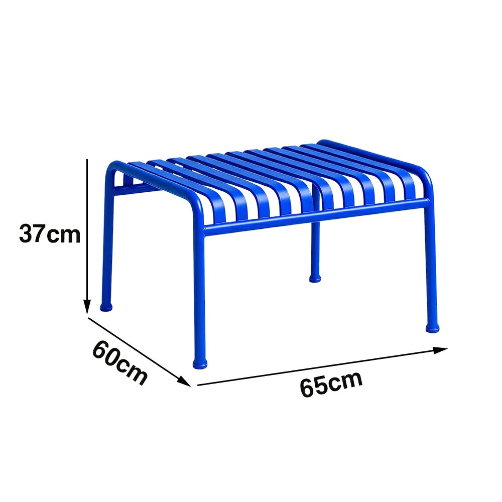 SOLARA Outdoor Metal Furniture Collection - Dining Table, Dining Chair & Lounger, Heavy-Duty Steel Frame, Weather-Resistant Finish - Blue
