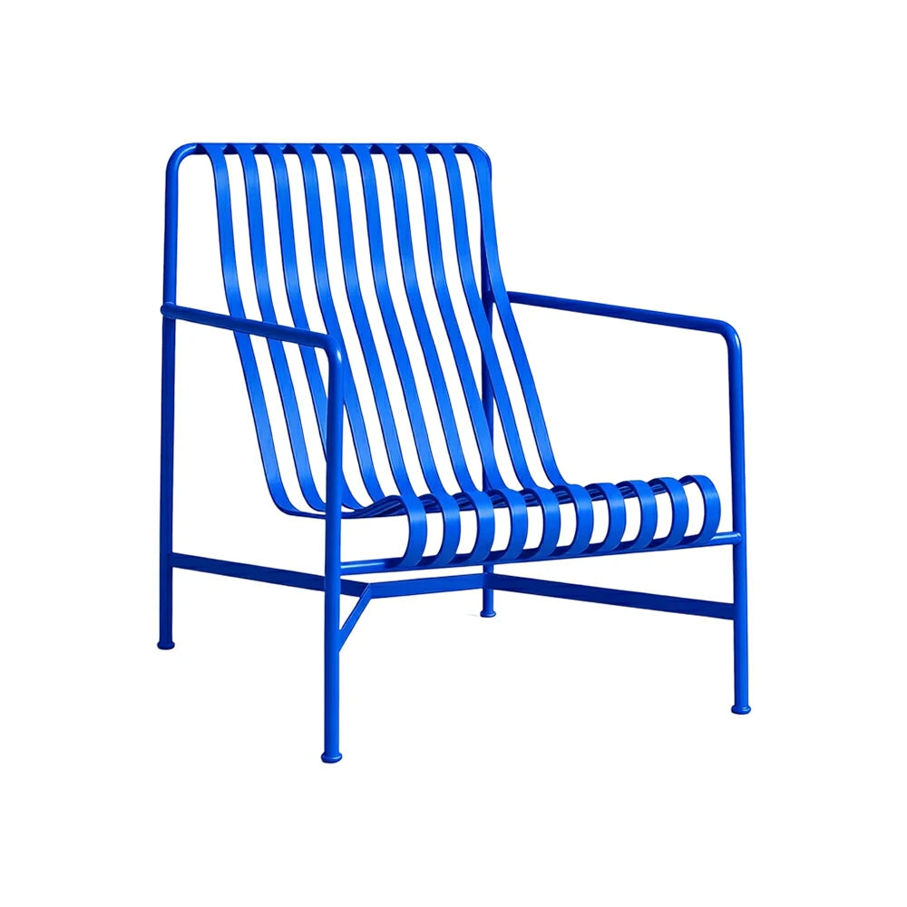 SOLARA Outdoor Metal Furniture Collection - Dining Table, Dining Chair & Lounger, Heavy-Duty Steel Frame, Weather-Resistant Finish - Blue