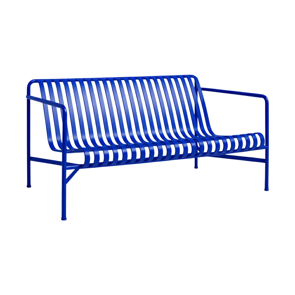 SOLARA Outdoor Metal Furniture Collection - Dining Table, Dining Chair & Lounger, Heavy-Duty Steel Frame, Weather-Resistant Finish - Blue