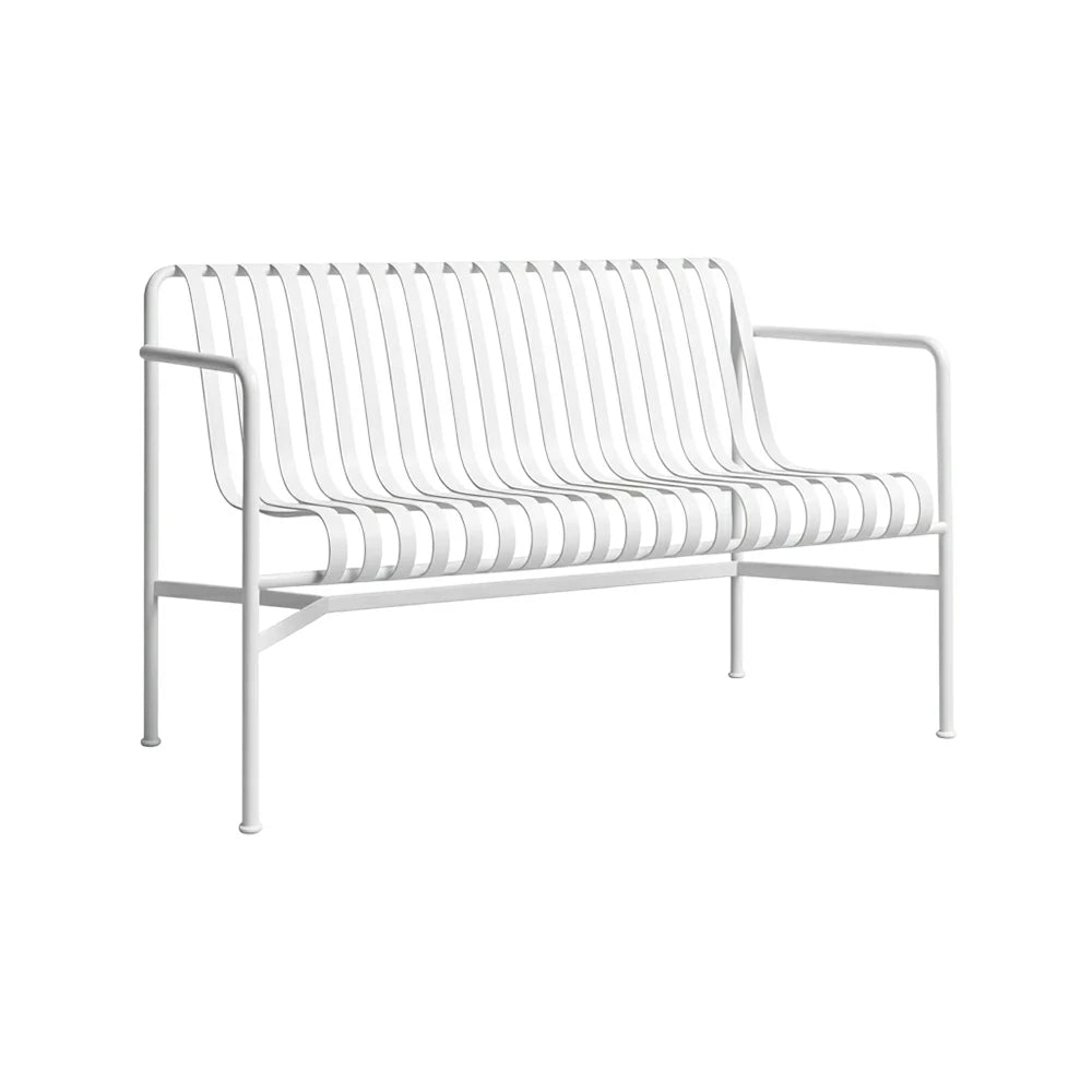 SOLARA Outdoor Metal Furniture Collection - Dining Table, Dining Chair & Lounger, Heavy-Duty Steel Frame, Weather-Resistant Finish - White