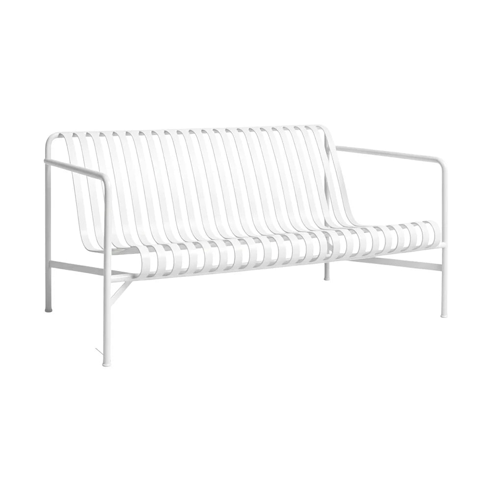 SOLARA Outdoor Metal Furniture Collection - Dining Table, Dining Chair & Lounger, Heavy-Duty Steel Frame, Weather-Resistant Finish - White