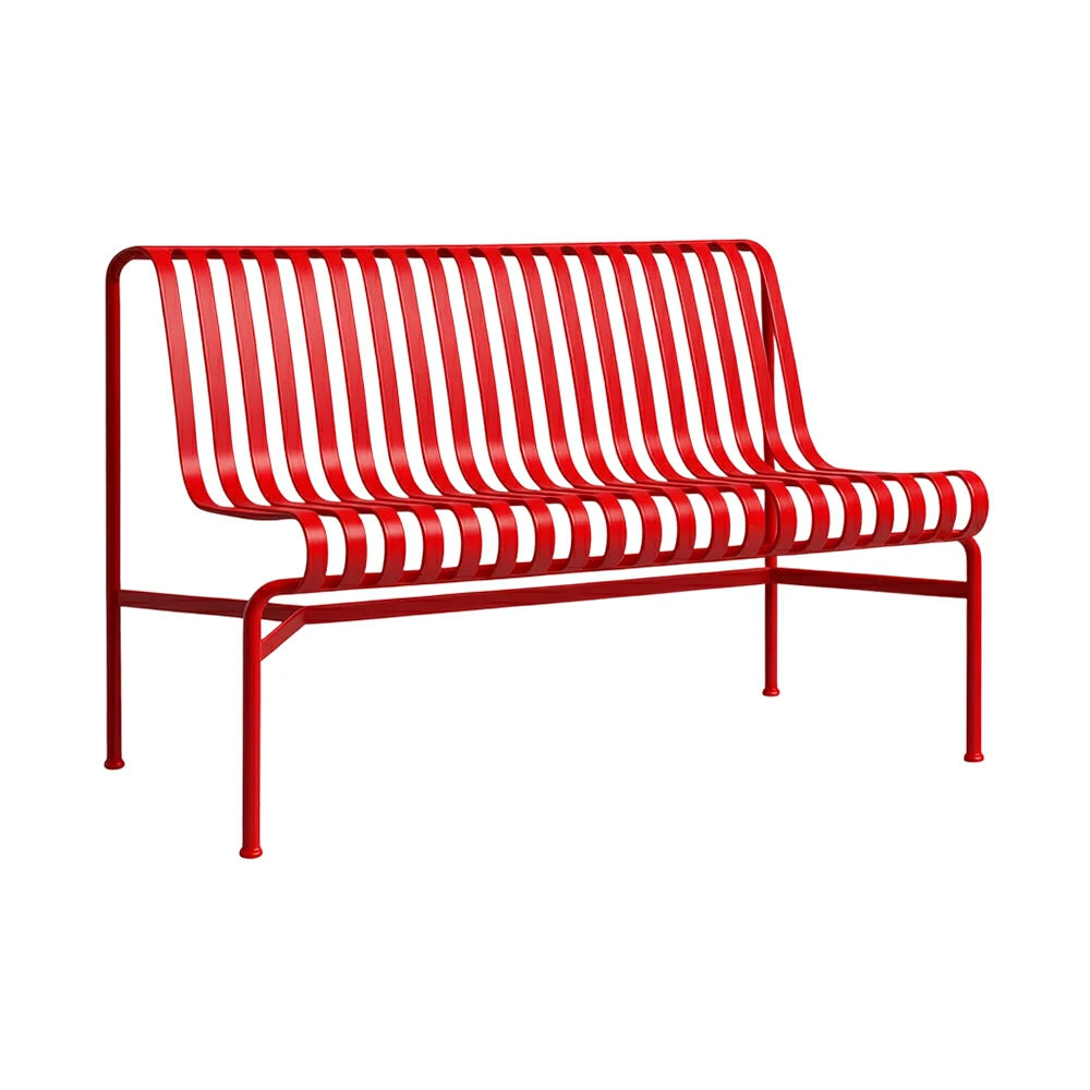 SOLARA Outdoor Metal Furniture Collection - Dining Table, Dining Chair & Lounger, Heavy-Duty Steel Frame, Weather-Resistant Finish - Red