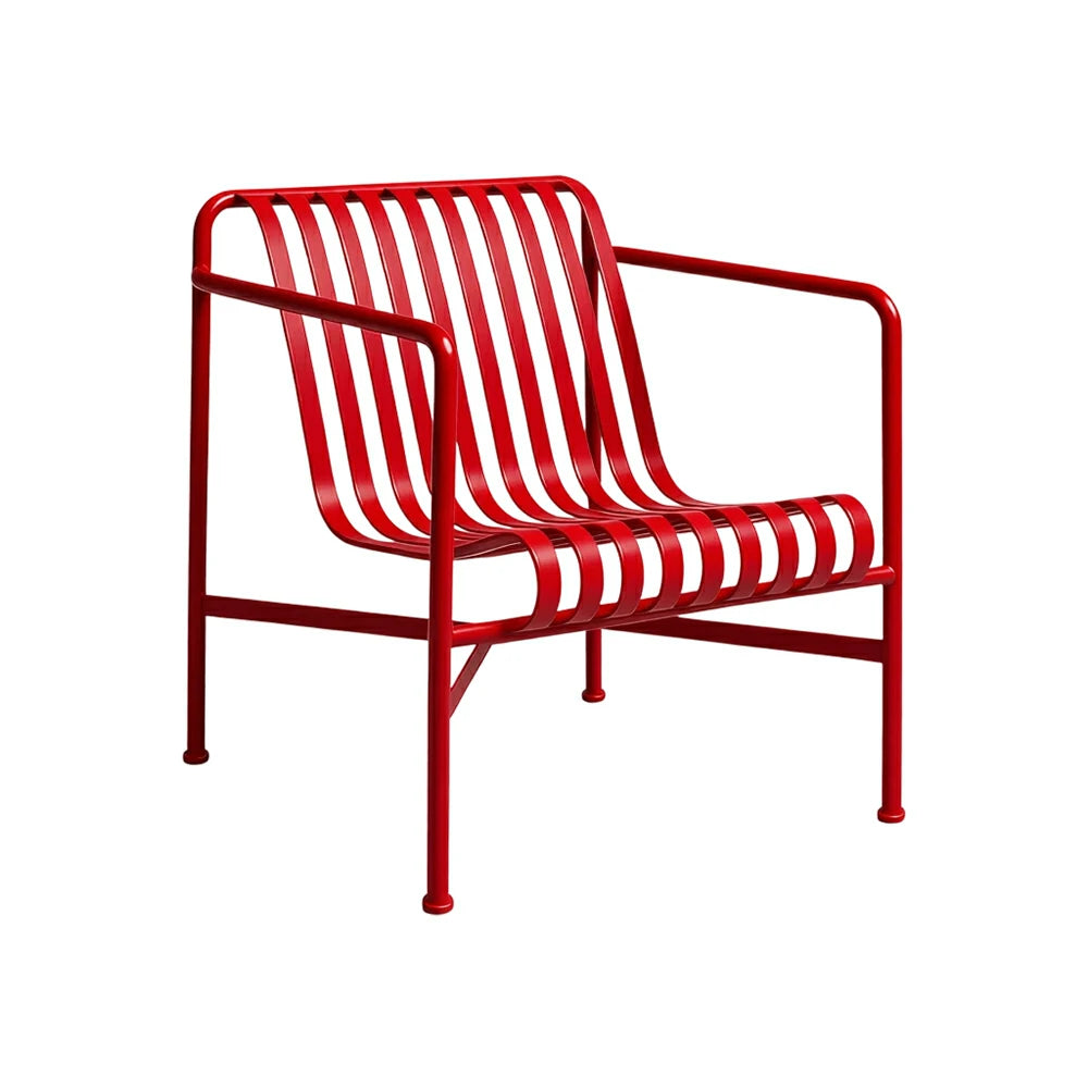 SOLARA Outdoor Metal Furniture Collection - Dining Table, Dining Chair & Lounger, Heavy-Duty Steel Frame, Weather-Resistant Finish - Red