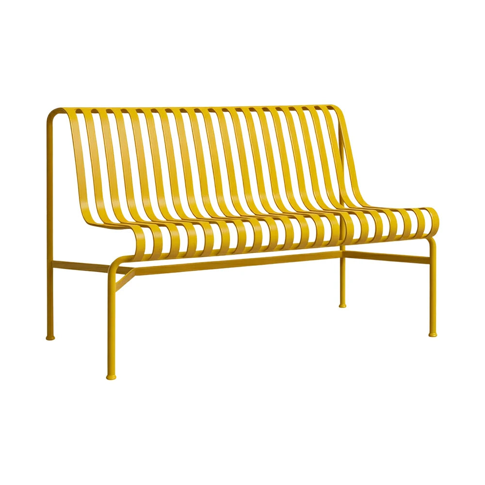 SOLARA Outdoor Metal Furniture Collection - Dining Table, Dining Chair & Lounger, Heavy-Duty Steel Frame, Weather-Resistant Finish - Yellow