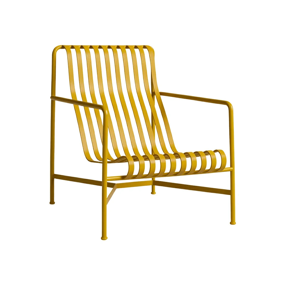SOLARA Outdoor Metal Furniture Collection - Dining Table, Dining Chair & Lounger, Heavy-Duty Steel Frame, Weather-Resistant Finish - Yellow