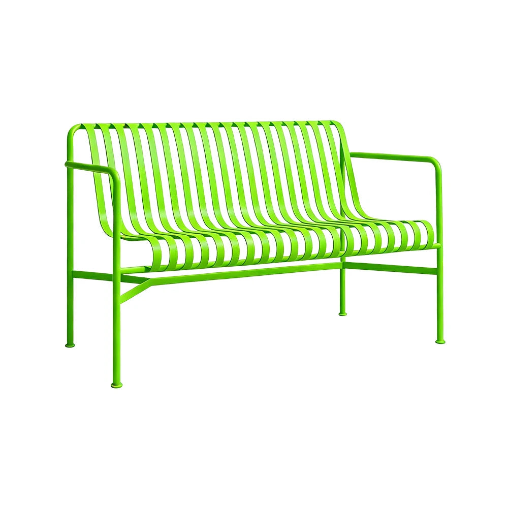 SOLARA Outdoor Metal Furniture Collection - Dining Table, Dining Chair & Lounger, Heavy-Duty Steel Frame, Weather-Resistant Finish - Light Green