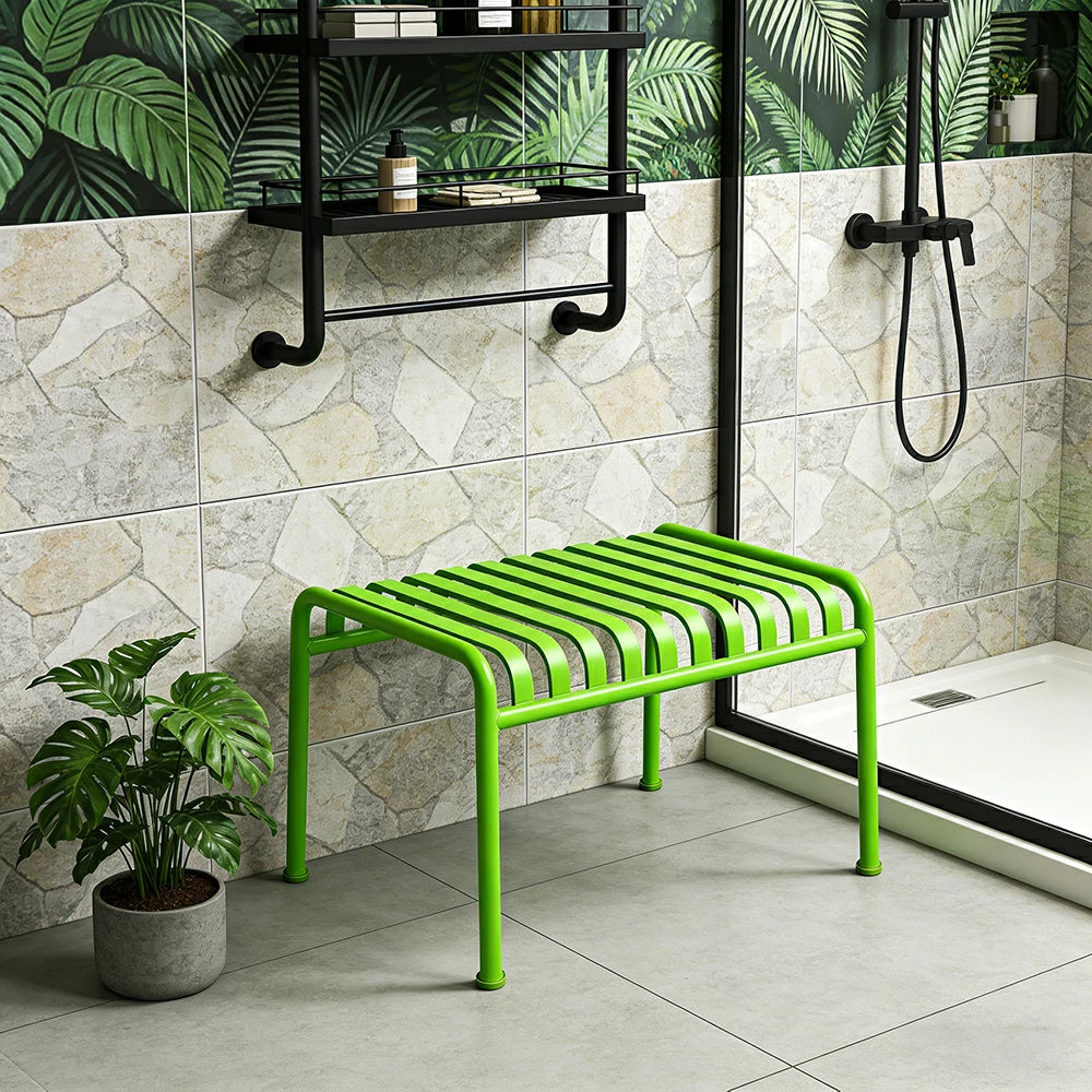 SOLARA Outdoor Metal Furniture Collection - Dining Table, Dining Chair & Lounger, Heavy-Duty Steel Frame, Weather-Resistant Finish - Light Green