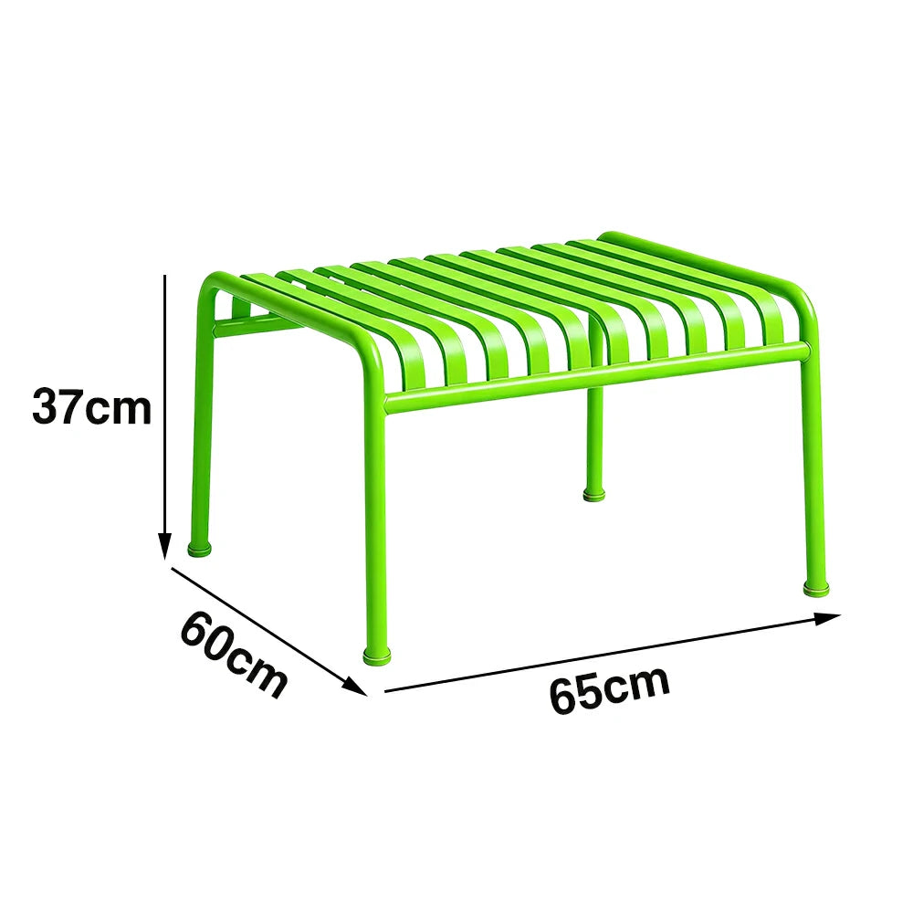 SOLARA Outdoor Metal Furniture Collection - Dining Table, Dining Chair & Lounger, Heavy-Duty Steel Frame, Weather-Resistant Finish - Light Green