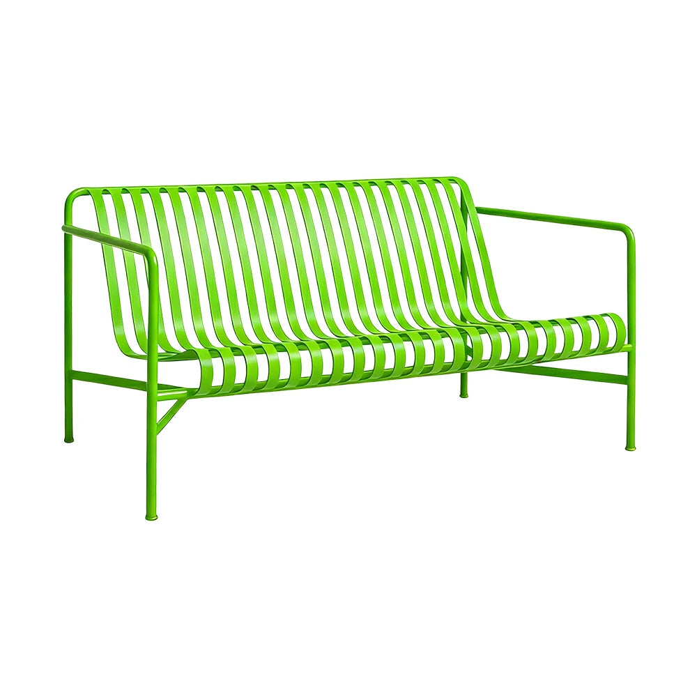 SOLARA Outdoor Metal Furniture Collection - Dining Table, Dining Chair & Lounger, Heavy-Duty Steel Frame, Weather-Resistant Finish - Light Green