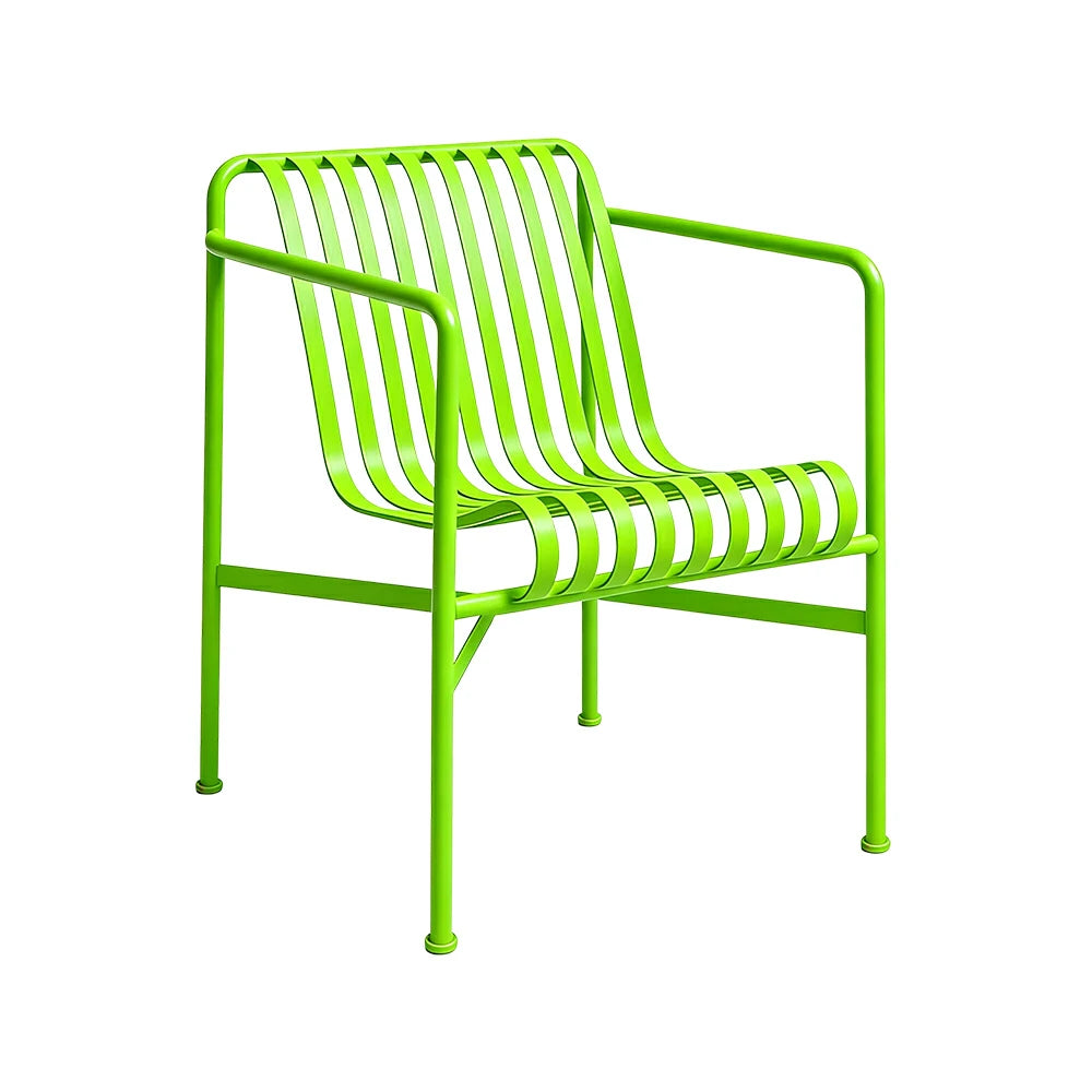 SOLARA Outdoor Metal Furniture Collection - Dining Table, Dining Chair & Lounger, Heavy-Duty Steel Frame, Weather-Resistant Finish - Light Green
