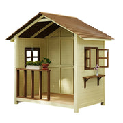 SOLARA Outdoor Wooden Cabin - Premium Solid Wood Structure, Garden & Patio Storage/Relaxation House - Yellow