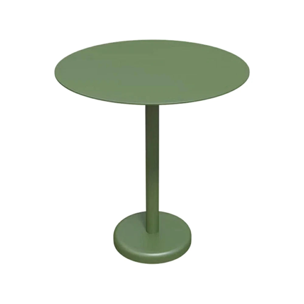 SOLARA 60/80cm Outdoor Round Table - Weather Resistant Patio Table with Heavy Duty Iron Frame, Rust Resistant Coating - Green