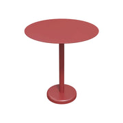 SOLARA 60/80cm Outdoor Round Table - Weather Resistant Patio Table with Heavy Duty Iron Frame, Rust Resistant Coating - Red