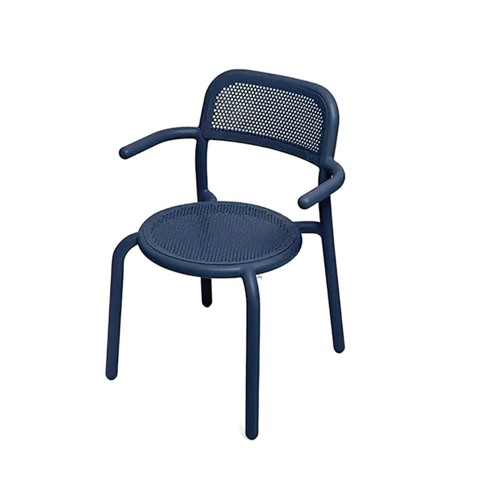 SOLARA Outdoor Aluminum Alloy Furniture Set - Durable Rust-Resistant Table & Sofa - Blue