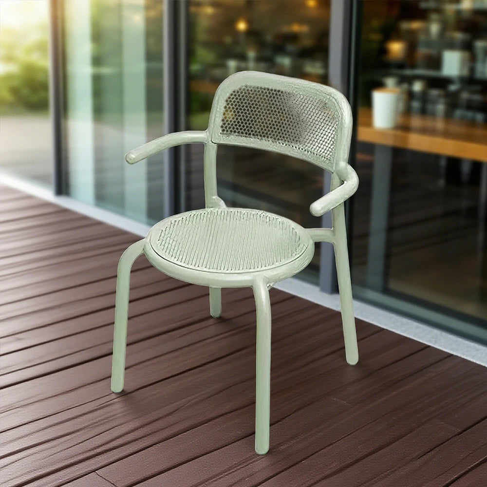 SOLARA Outdoor Aluminum Alloy Furniture Set with Durable Table, Chair & Sofa - Green