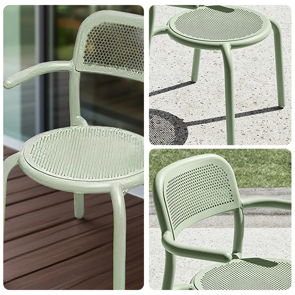 SOLARA Outdoor Aluminum Alloy Furniture Set with Durable Table, Chair & Sofa - Green