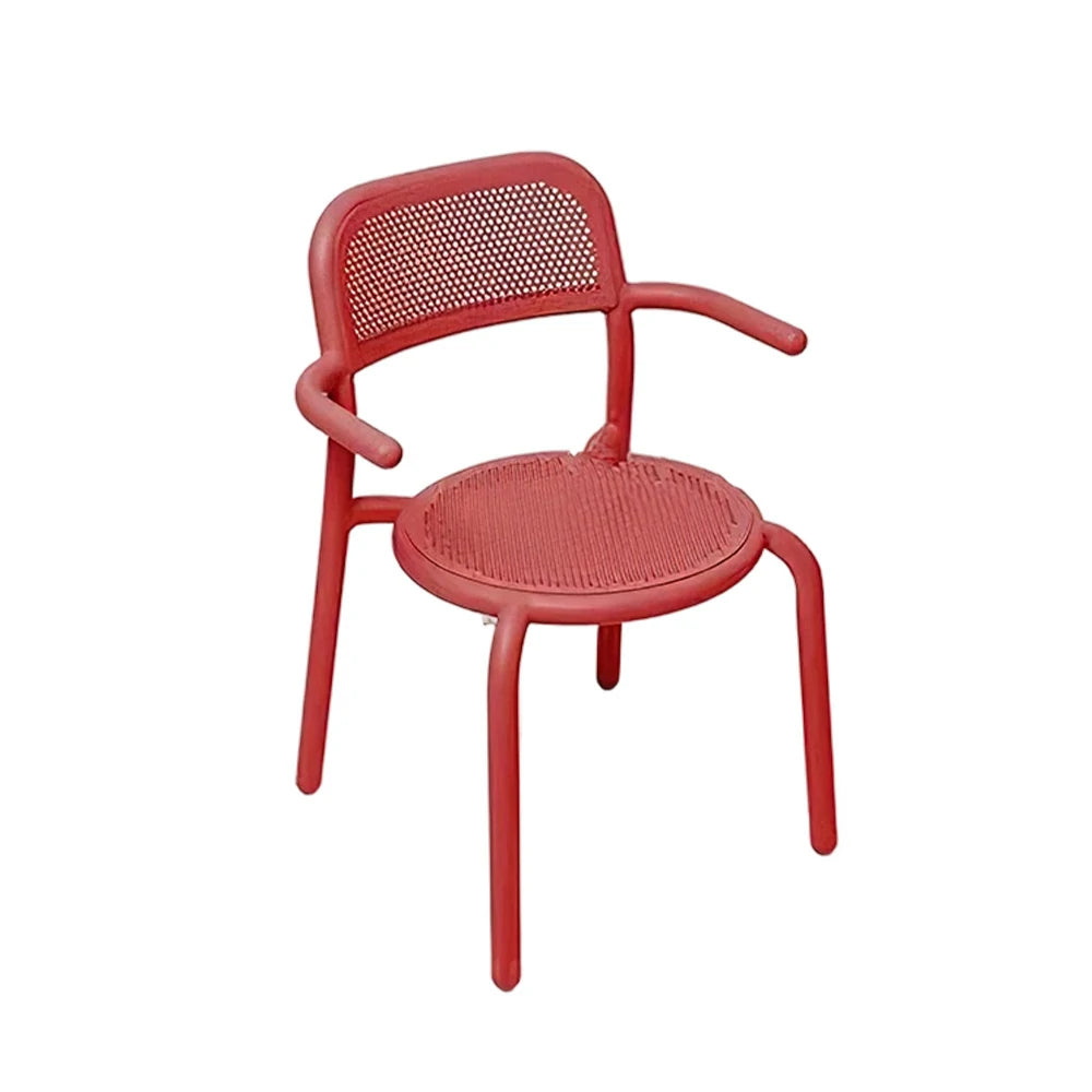 SOLARA Outdoor Aluminum Alloy Furniture Set with Durable Table, Chair & Sofa - Red